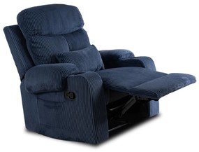 TV és Relaxfotel Sötétkék Kordbársony Szövettel. TORRES