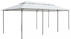 fehér pavilon függönyökkel 600 x 298 x 270 cm 180 g/m²