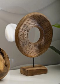 Szobor dorat teak 28x10x38cm