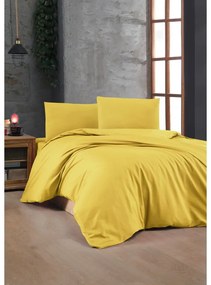 Sárga egyszemélyes renforcé pamut ágyneműhuzat 140x200 cm – Mijolnir