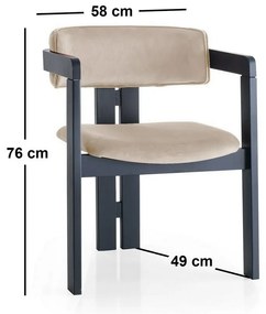 CO Beige and Black étkezőszék