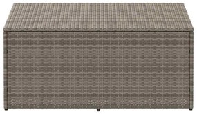 szürke polyrattan kerti tárolóláda 110x50x58 cm