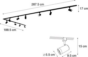 Okos 1 fázisú sínrendszer 10 fehér spotlámpával, Wi-Fi GU10-zel - Iconic Jeana