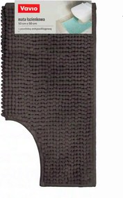 Fürdőszobaszőnyeg csúszásgátló bevonattal, kivágással 50x50cm, sötétszürke