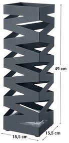 Fém esernyőtartó, kivehető vízgyűjtő tálcával, antracit