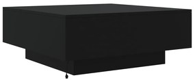 fekete dohányzóasztal LED-lámpákkal 80 x 80 x 31 cm