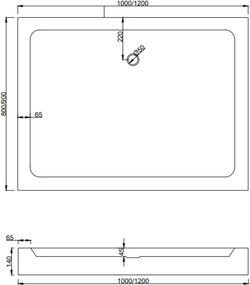 Mexen Apia 120 x 90 cm-es tolóajtós zuhanykabin, átlátszó, fekete + Rio zuhanytálca - 840-120-090-70-00-4510