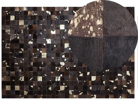 Barna bőrszőnyeg 140 x 200 cm BANDIRMA Beliani