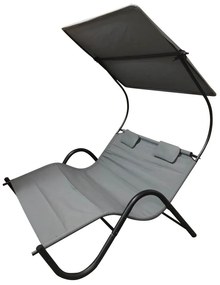 2 személyes DELUX napozóágy 3 színben-szürke