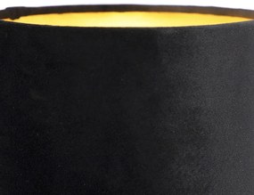 Art Deco fali lámpa fekete bársony árnyékolóval - Stacca