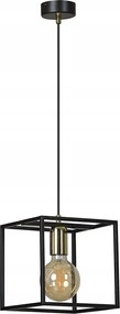 Függőlámpa Emibig Karmen Fekete 1xE27 Fém 15W Üveg lámpabúra