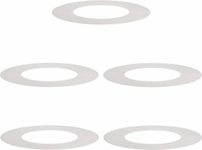 vidaXL Alkalmas lapos fa gyűrűkhez 5 pcs Ezüst Ø40 / 70 cm