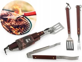 Grill szett, eszközök 3az1ben Fogó Lapát Villa