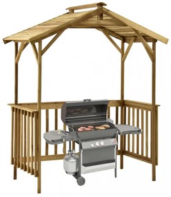 impregnált fenyőfa grillezőfészer 163,5 x 93 x 210 cm