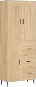vidaXL sonoma tölgy szerelt fa magasszekrény 69,5 x 34 x 180 cm
