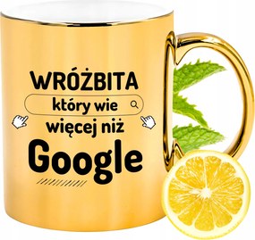 Arany csillogó bögre jósnőnek ajándék fényképes nyomtatással