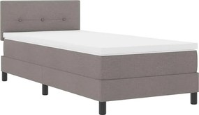 vidaXL Boxrugós ágy matracmal leddel Tópszínű 80 x 200 cm szövet