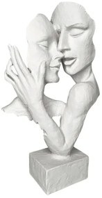 Asztali dísz 29x9x17 cm gyanta/fehér