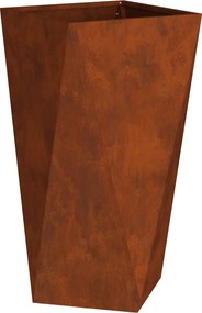 vidaXL Növénytartó Rozsdás 40 x 40 x 75 cm Időjárásálló acél