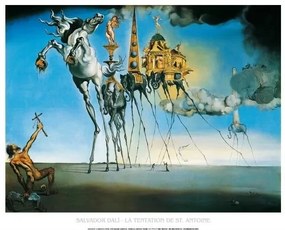 La Tentation De St.Antoine Festmény reprodukció, Salvador Dalí, (120 x 90 cm)