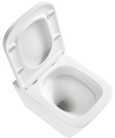 Erga Mery, függő wc csésze Rimless Tornado Flush 490x340x350 mm + wc ülőke lassan záródó, fehér, ERG-MERY-CE-94-001