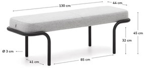 Világosszürke pad Compo – Kave Home