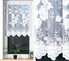 Függöny minta 023006 irigység 200x90cm egyenes virágos (szegélyekkel)