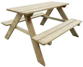 vidaXL fa gyerek piknik asztal 89 x 89,6 x 50,8 cm