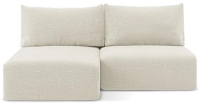 Krémszínű kinyitható-tárolóhelyes sarokkanapé (bal oldali) Kalena – Makamii