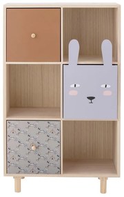 Natúr színű paulownia gyerek könyvespolc 55x89,5 cm Calle – Bloomingville Mini