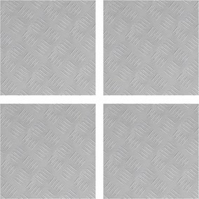 vidaXL Lépcsőfok Négyzet 4 pcs Ezüst 40 x 40 cm Alumínium