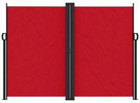 piros behúzható oldalsó napellenző 180 x 1000 cm