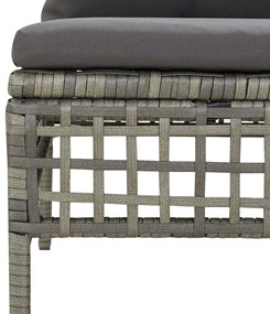 6 részes szürke polyrattan kerti ülőgarnitúra párnákkal