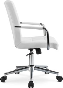 Forgószék ifjúsági fehér ökobőr. ASTRO