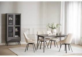 Barna tálalószekrény tölgyfa dekorral 82x185 cm Filippa – Rowico