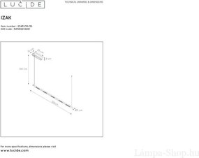 Függeszték Fekete IZAK LUCIDE 23451-30-30