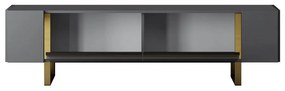TV szekrény Yildiz - Anthracite, Gold
