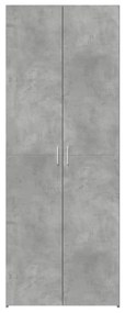betonszürke szerelt fa magasszekrény 70 x 42,5 x 185 cm