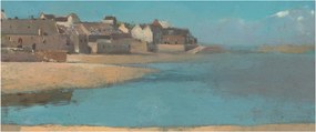 Kép - Odilon Redon, Village by the Sea in Brittany, reprodukciók (120x50 cm)