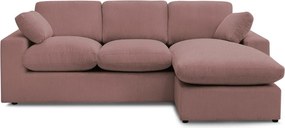 Rózsaszín kordbársony sarokkanapé Belair – Bobochic Paris