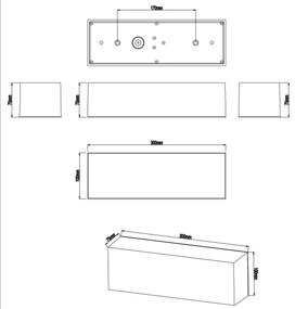 Top Light - LED Fürdőszobai fali lámpa BOXTER LED/12W/230V IP65 4000K