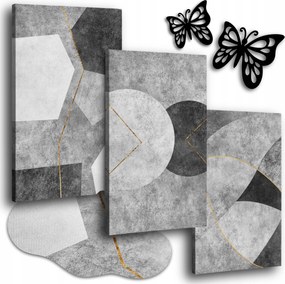 Geometrikus Vászonkép 120x50 cm Nappali Képek Modern Triptichon