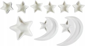 Cmp KA0604 Csillagok és holdak formájú kerámia tálkészlet, 9 darabos