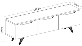 TV asztal Prag White