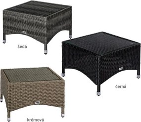 STILISTA Kerti asztal 58 x 58 cm polyrattan krém