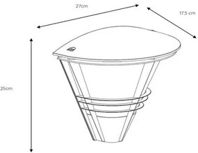 Lucide 11812/01/31 - Kültéri fali lámpa LIVIA 1xE27/60W/230V