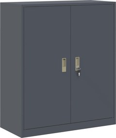 vidaXL Tárolószekrény Antracit 90 x 40 x 105 cm Acél