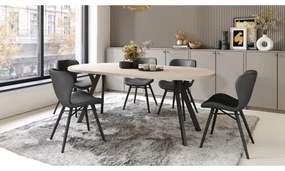 Kihúzható étkezőasztal ARTUR bézs/fekete