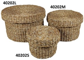 Tároló tengeri fűből kerek 24cm