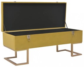 mustársárga bársonypad tárolórekesszel 105 cm